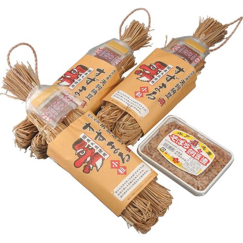 茨城 「元祖天狗納豆」 水戸納豆 (すずまるわら納豆(70g×2)×3 そぼろ納豆300g)