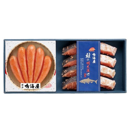 福岡 「鳴海屋」 辛子明太子&鮭明太漬けセット