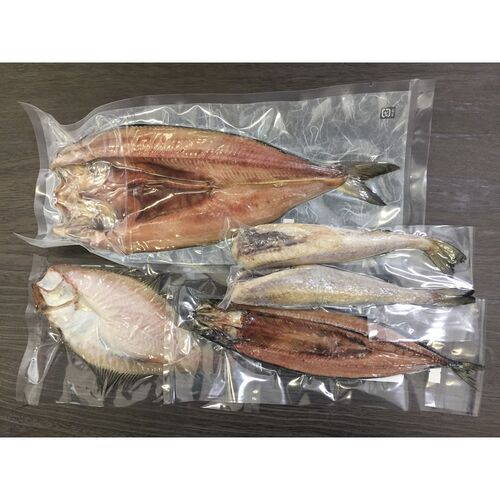 北海道 一夜干し詰合せ Eセット (ほっけ 1枚・姫鱈 2本・宗八かれい 1枚・秋刀魚 1枚)
