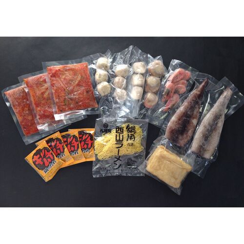 北海道 海鮮キムチ鍋 Bセット (白菜キムチ300g、各種具材)