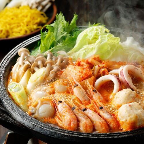 北海道 海鮮キムチ鍋 Cセット (白菜キムチ400g、各種具材)