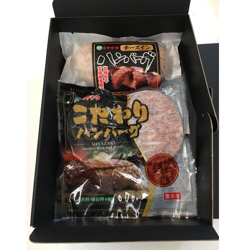 宮崎牛専門レストラン 「ミヤチク」こだわりハンバーグセット （2種類 計4個)