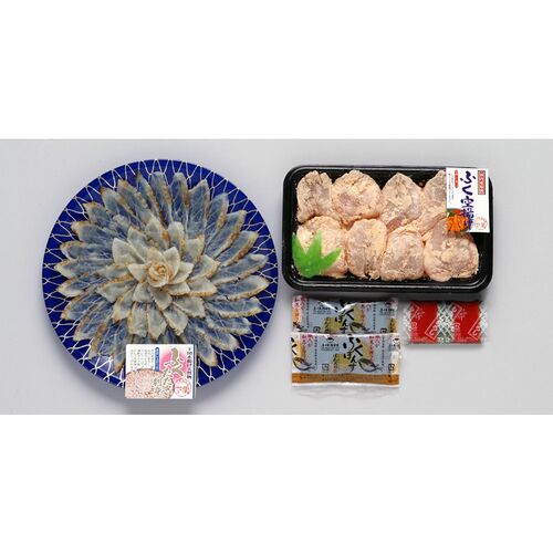 福岡 「ふく太郎本部」 ふく炙り刺身とふくから揚げ