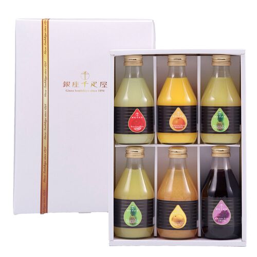 「銀座千疋屋」 銀座 ストレートジュース (180ml×6本)