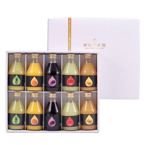 「銀座千疋屋」 銀座 ストレートジュース (180ml×10本)