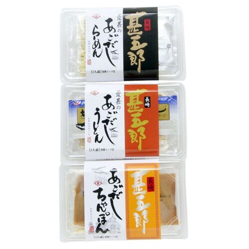 長崎 甚五郎 あごだしシリーズ詰合せ(ラーメン・うどん・ちゃんぽん 各2人前×2)