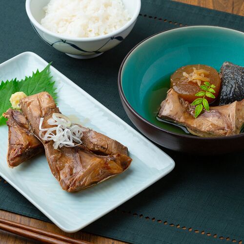 富山 「とと屋」 ぶり料理食べ比べセット (ぶりカマ照焼160g×3 ぶり大根160g×3)