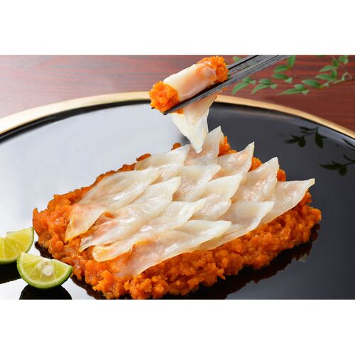関門舌鼓 とらふぐうに添え 120g （とらふぐ20g、粒うに100g）