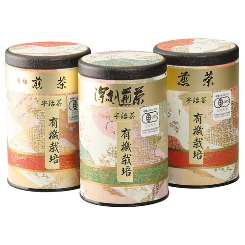京都宇治 創業明治三十四年「播磨園製茶」 有機栽培宇治茶 100g×3本