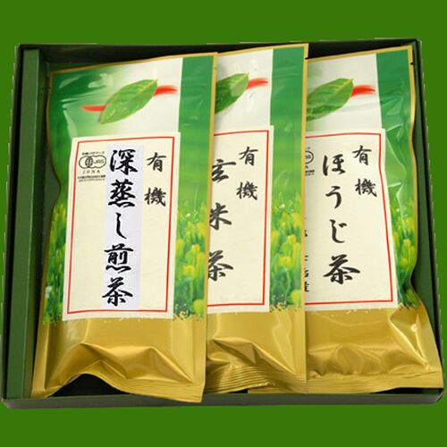 京都宇治 創業明治三十四年「播磨園製茶」 有機栽培宇治茶 (深蒸し煎茶 ほうじ茶 玄米茶)
