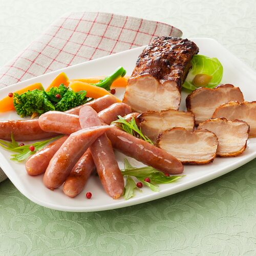 三重 伊賀上野の里 つるし焼豚&ロースハム&ウインナー詰合せ (焼豚170g ロースハム250g ウインナー150g)