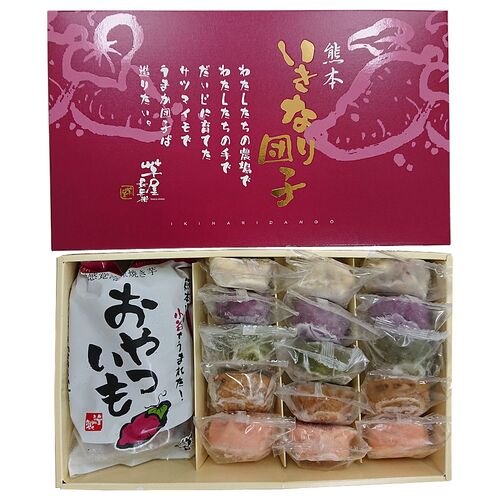 熊本 「芋屋長兵衛」 お芋の便り (冷凍焼芋500g×1 いきなり団子80g×15)