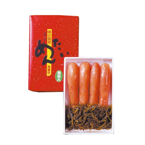 福岡 昆布漬 辛子明太子 (無着色) 400g (明太子350g 昆布50g)