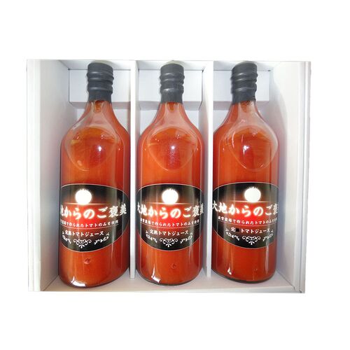 茨城　完熟トマト100%ジュ－ス 「大地からの褒美」 720ml×3本