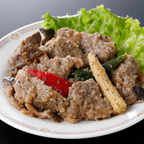 東京・赤坂「四川飯店」陳建一監修 牛サーロインの黒胡椒炒め 180g×4