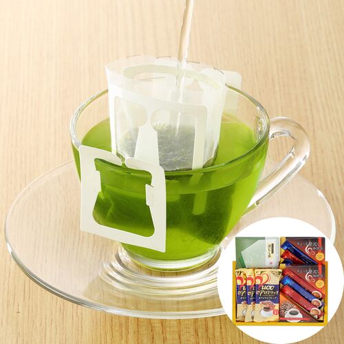 AGF・UCCコーヒー・ドリップ緑茶 A