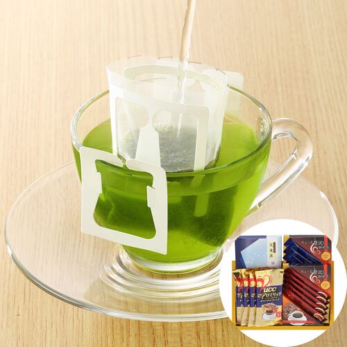 AGF・UCCコーヒー・ドリップ緑茶 B