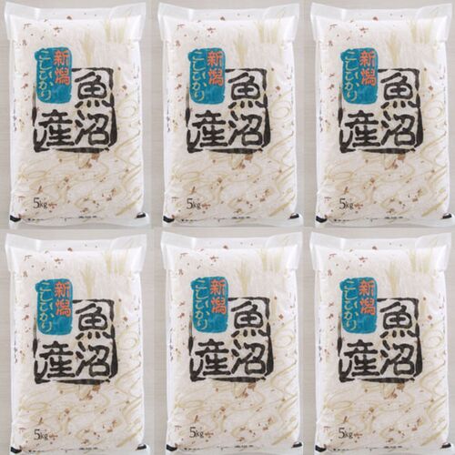 新潟 雪蔵仕込み 魚沼産 コシヒカリ 5kg×6
